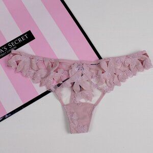 nwt VS luxury floral embroidered thong very sexy